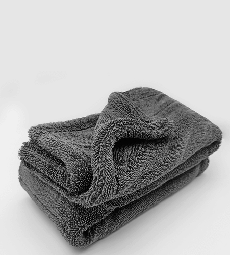 1200 GSM serviette de lavage de voiture en microfibre serviette de séchage gris foncé composée eau - Photo 1 sur 8