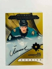 18-19 Ultimate Collection Introductions Auto Gold #UI7 Isac Lundestrom Sign Duck