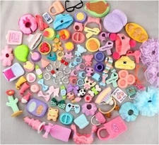 Random 35pcs Lovely Accessories Lot for lps Pets, Clothes Food and Drink Rare