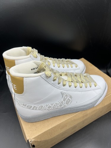 Nike Blazer High Women’s SZ 6.5 White 'Metallic Croc' (317808-101) DS OG ALL NEW - Picture 8 of 17