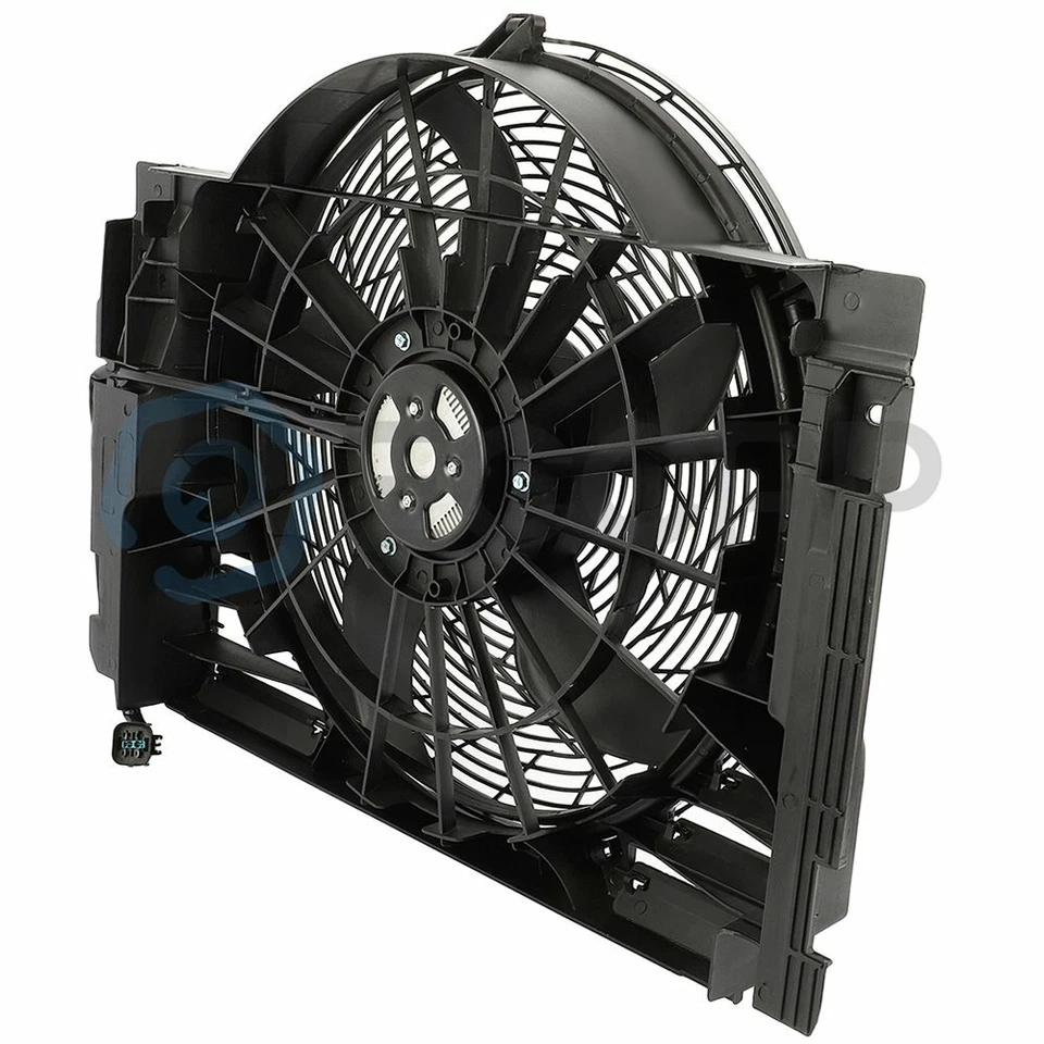 Conjunto de ventilador de refrigeración condensador de aire acondicionado para BMW X5 2000 2001 2002 2003 2004-2006 Foto 4 de 4