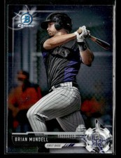 2017 Bowman #BCP86 Brian Mundell Chrome Prospects Card Colorado Rockies