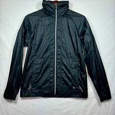 Columbia Windbreaker Jacket Lightweight Running Activewear Black Size Medium