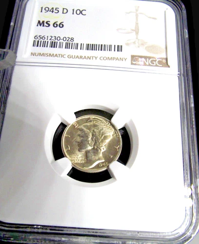 NGC 1945-D Dime MS-66-  Nice Luster.!