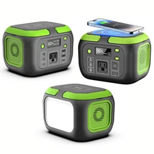 200W Portable Power Bank Laptop Phone Battery Charger Solar Generator LED Light