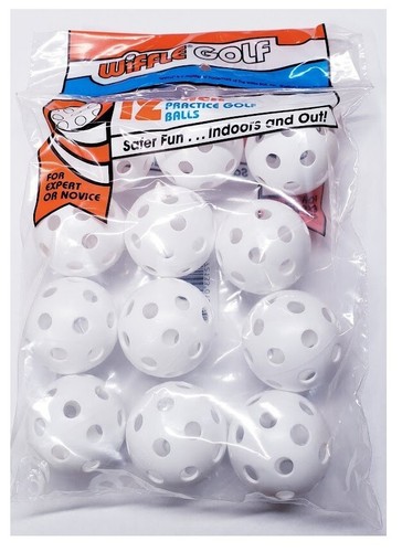 12 Official WIFFLE® Plastic Practice Poly Golf Balls - Picture 3 of 5