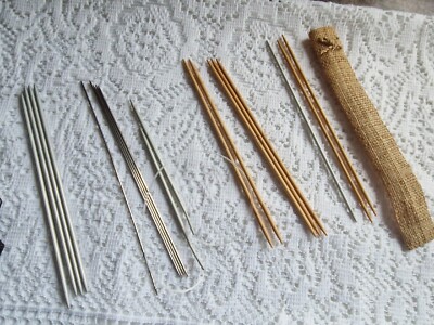 Private Stricknadeln Nadelspiel Bambus Nadel Nr. 4+ 3,5 Sammlung Paket 18 tlg. 