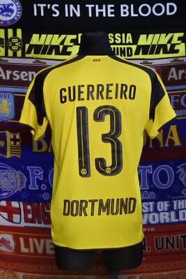 5/5 BVB Borussia Dortmund adults M 2016 #13 Guerreiro MINT football shirt jersey