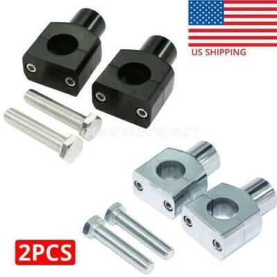 Motorcycle 1'' Handlebar Risers Mount Clamps Adaptor for Harley-Davidson