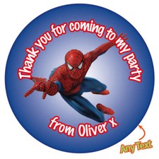 12 x 88mm GRANDE HOMBRE ARAÑA Inspirado PERSONALIZADO Fiesta Regalo Bolsa Pegatinas - 277