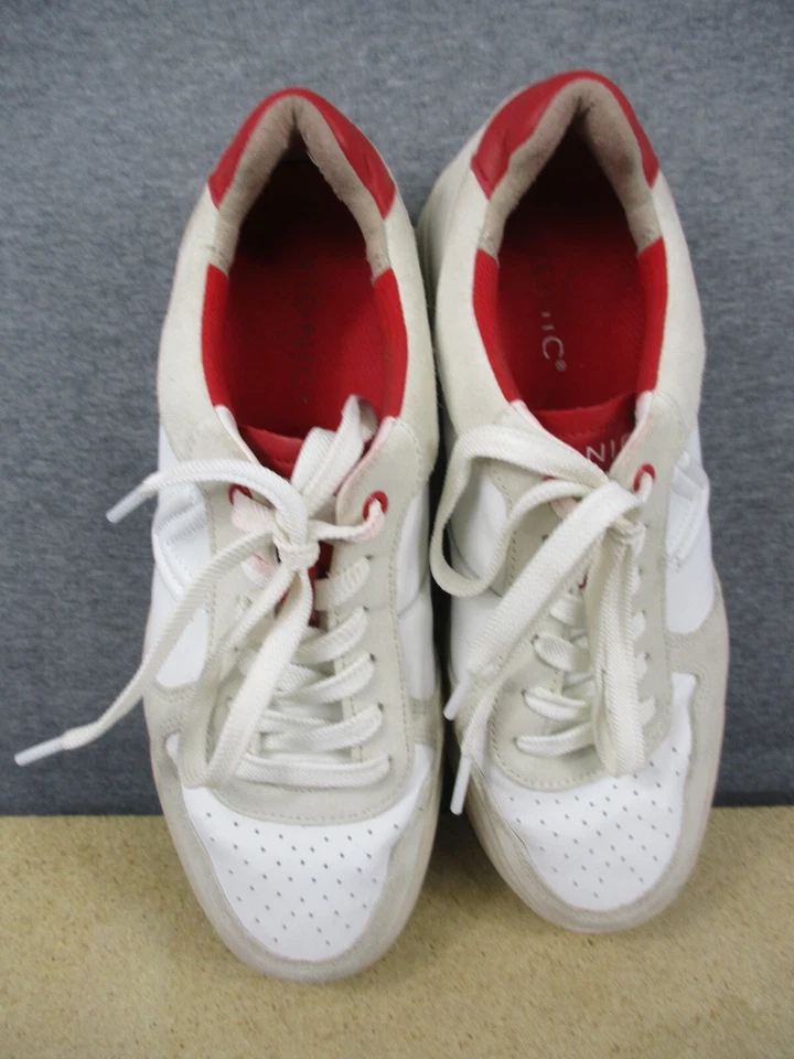 Vionic Kimmie Court Shoes Leather Women 9.5 Sneaker White Red - Image 3 of 4