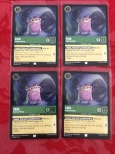 4x FOIL Disney Lorcana Floodborn - Pain - Underworld Imp - Mint COLD FOIL x4