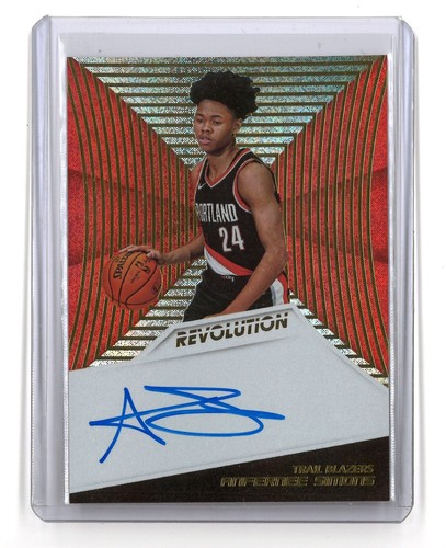 Anfernee Simons 2018-19 Panini Revolution Rookie RC On Card Autograph Auto - 第 1/2 張圖片