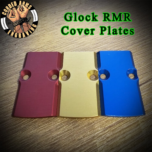 Biohazard Skull - Laser Engraved RMR Cover Plate for Glock 19 17 23