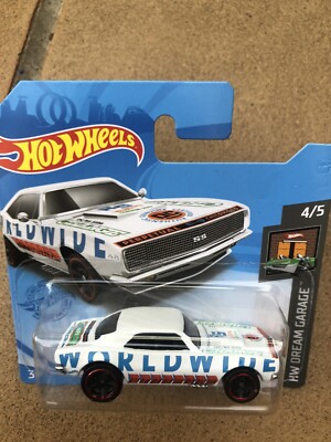 HOT WHEELS Dream Garage 4/5 '67 CAMARO ''WORLDWIDE'', WHITE, SHORT CARD #110 Neu in OVP
