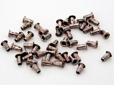 3/32 Diameter 1/4" Length Antique Silver Plated Eyelets Package of 48