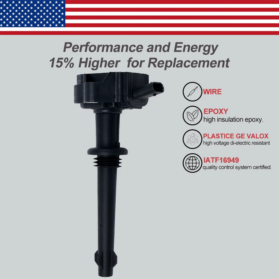 8X OEM Ignition Coil & 8X Iridium Spark Plug For Land Rover Jaguar 5.0L V8 UF618 - Image 3 of 4