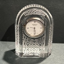 Vintage Edinburgh Crystal Celtic Design Clock with Quartz Movement 