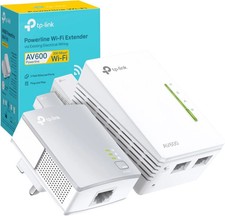 TP-Link TL-WPA4221 KIT AV600 Powerline Adapter WiFi Extender Kit, N300,... 