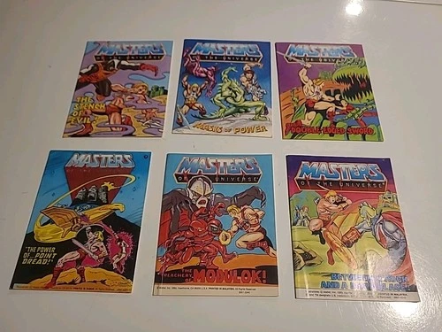 VINTAGE LOT of  6 HE-MAN MASTERS OF THE UNIVERSE MINI COMIC BOOKS 1980s