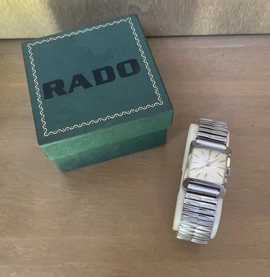 Rado Square Watch White Dial Manual Wind Vintage Cioccolatone With