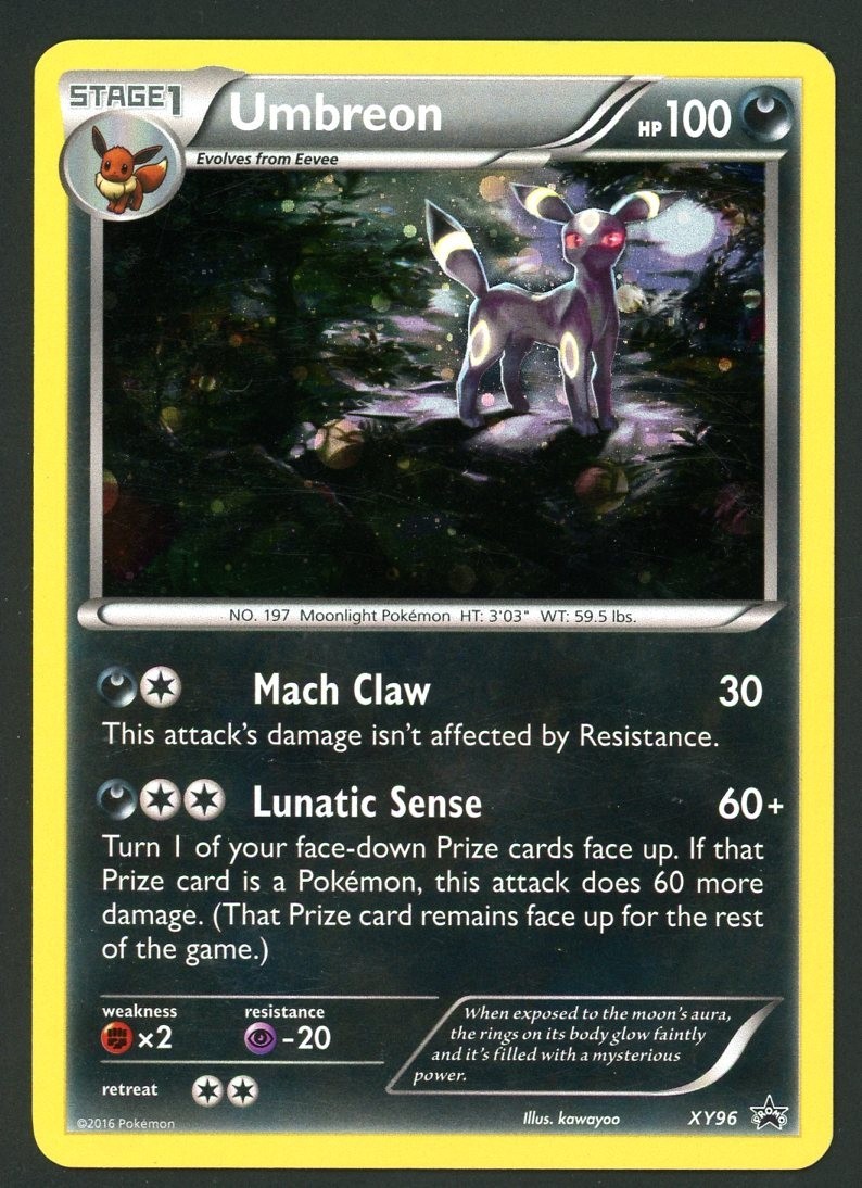 Pokemon Card Umbreon XY96 Holo Foil Black Star Promo MP