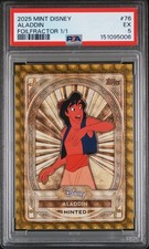 2025 TOPPS MINT DISNEY FOILFRACTOR 1/1 #76 ALADDIN 1/1 PSA 5