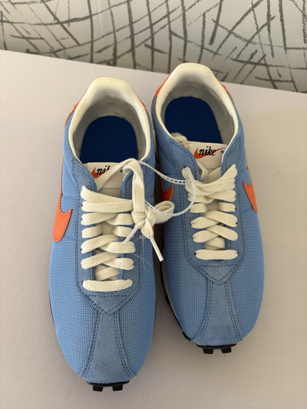 Nike Women's LD-1000 Nike Blue Orange White , Suede Rubber Athletic Sneakers thumbnail 2
