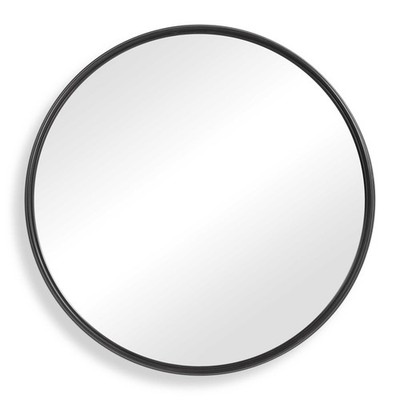 Uttermost Belham 09692 Aged Black Round Vanity Mirror 35x35