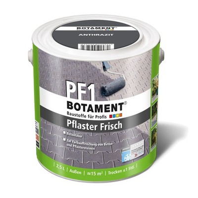 Botament PF1 Pflaster Frisch Lasur für Betonflächen Anthrazit  2,5 Liter