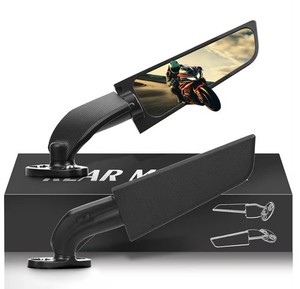 Modified Racing Motorcycle Rearview Mirror, Wide Viewing Angle Wing Small NOB