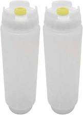 FIFO - 16 oz Squeeze Plastic Bottle For Kitchen (2-Pack) CLEAR 