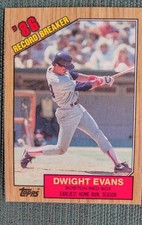 1987 Topps - Record Breaker Dwight Evans #3
