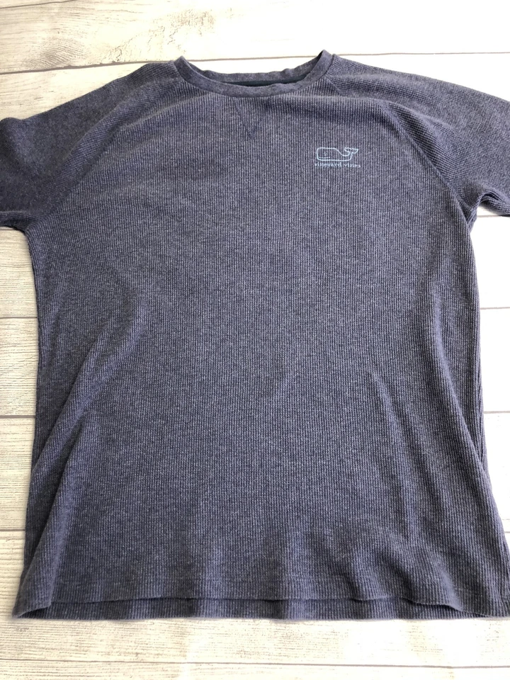 Suéter Vineyard Vines para jóvenes XL Azul Waffle Pullover Logo de ballena Manga larga Foto 2 de 4