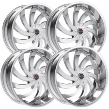 Set-4 Ignite G04 Flame 20x8.5 5x1085x4.5 35mm Chrome Wheels Rims 20 Inch
