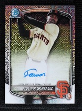 2025 Bowman Chrome Mega Box Prospect Mojo Josuar Gonzalez #BMA-JG Auto yl0