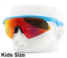 Oakley Youth Fit Sunglasses Resistor Sweep Blue Prizm Ruby OJ9015-0228 Kids Size