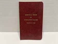 VINTAGE 1962 UNIFORM CODE of OPERATING RULES RAILROAD RULE BOOK