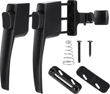 2-Pack Push Button Latch Set for Screen and Storm Doors with Night Lock Feature