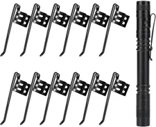 20 Pieces Replacement Flashlight Clip for Removable Accessories, Black 