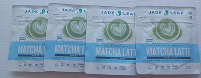 4 x Jade Leaf Sugar Free Café Style Latte Mix Organic Matcha Powered Tea BB 4/27