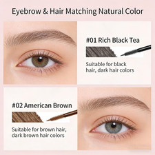 Dual Ended Eyeliner Pen and Tinted Brow Gel, 2 in 1 Waterproof Smudge Proof E...