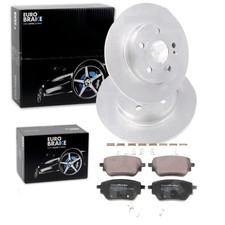 EUROBRAKE BREMSSCHEIBEN+ BELÄGE HINTEN passend für MERCEDES A/B-KLASSE W177 W247