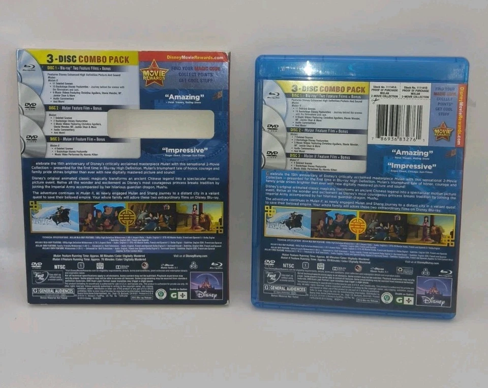 Коллекция из 2 фильмов Мулан и Мулан II: специальное издание (Blu-Ray + DVD) - Изображение 2 из 4