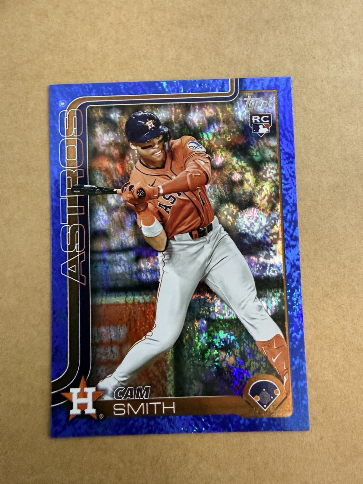 2025 Topps Update RC #US298 CAM SMITH ASTROS Blue Holo Foil #123/150