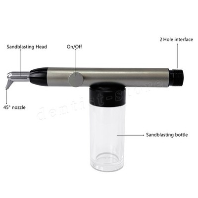 Zahn Aluminiumoxid-Luftabrasionspolierer Microetcher Sandstrahlpistole 2 Löcher