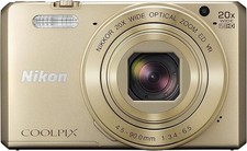 Nikon COOLPIX S7000 Gold 16.0MP Digital Camera 20x Optical Zoom Tested Japan