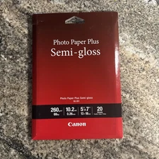 NEW Canon Photo Paper Plus Semi-Gloss 5" X 7" 20 Sheets SG-201 260GSM SEALED