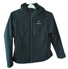 Ororo Heated Jacket Men M Black Water Wind Resistant Detachable Hood  Battery