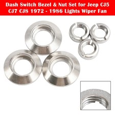 Dash Switch Bezel Nut Set For Jeep Cj5 Cj7 Cj8 1972 - 1986 Lights Wiper Fan